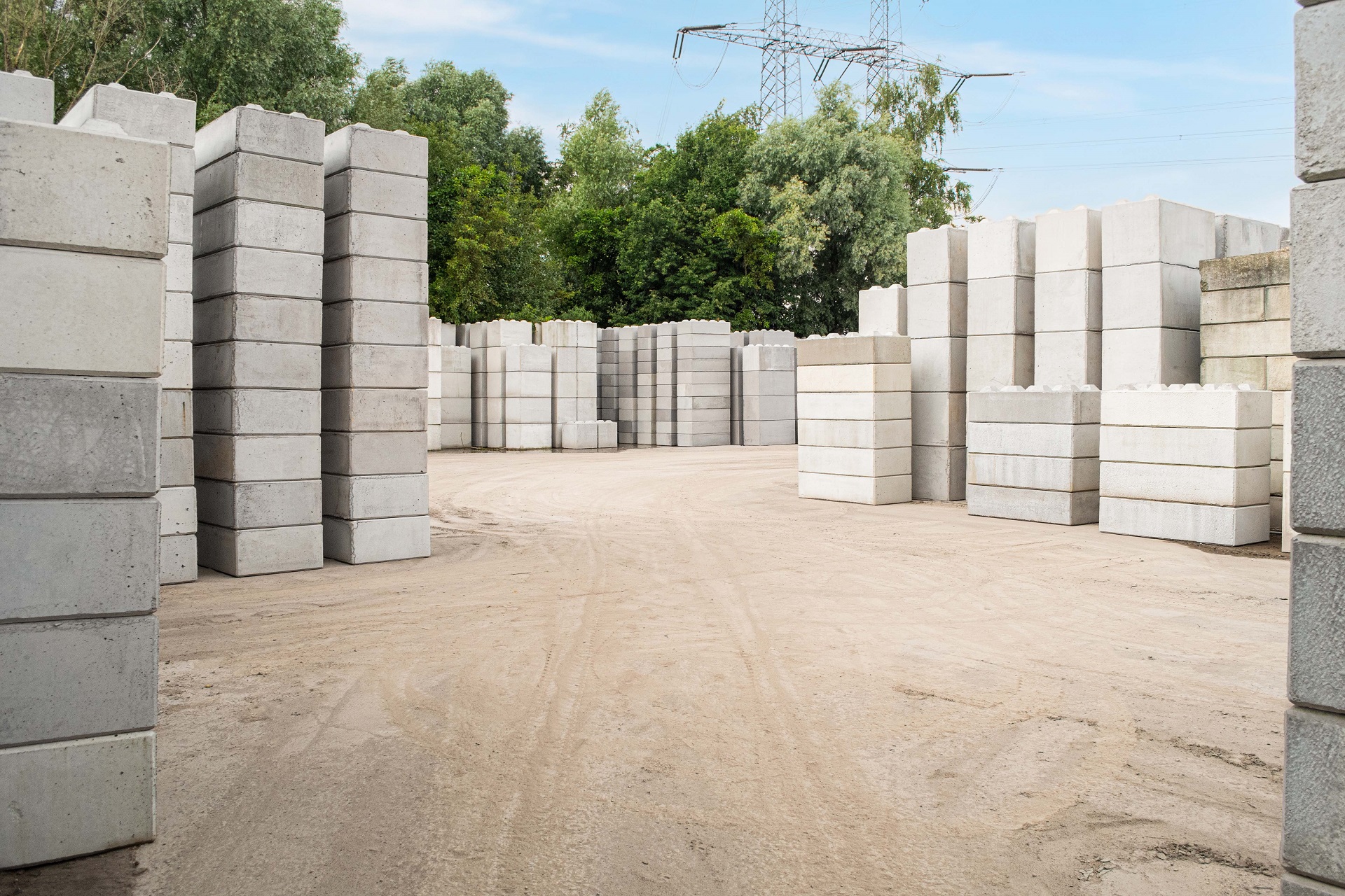 Stapelbare Betonblokken Ideaal Voor Stabiliteit Schuine Helling